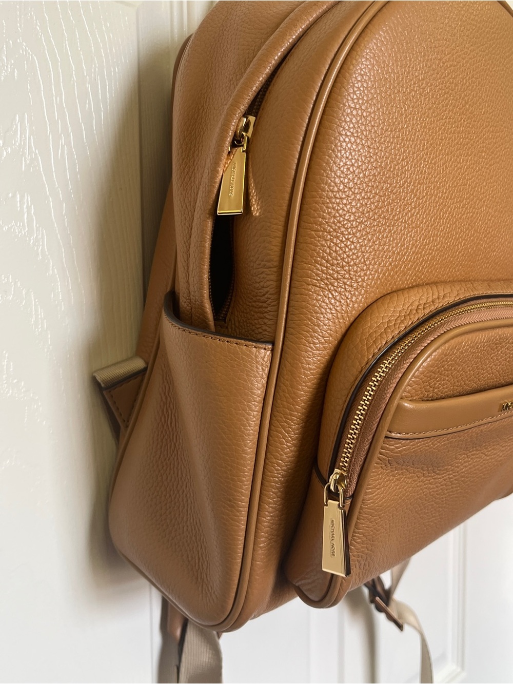 Michael Kors Medium Bex Backpack Cognac Pebbled Leather - Picture 3 of 12